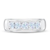 Thumbnail Image 3 of Previously Owned Men's THE LEO First Light Diamond Wedding Band 1 ct tw Round-cut 14K White Gold