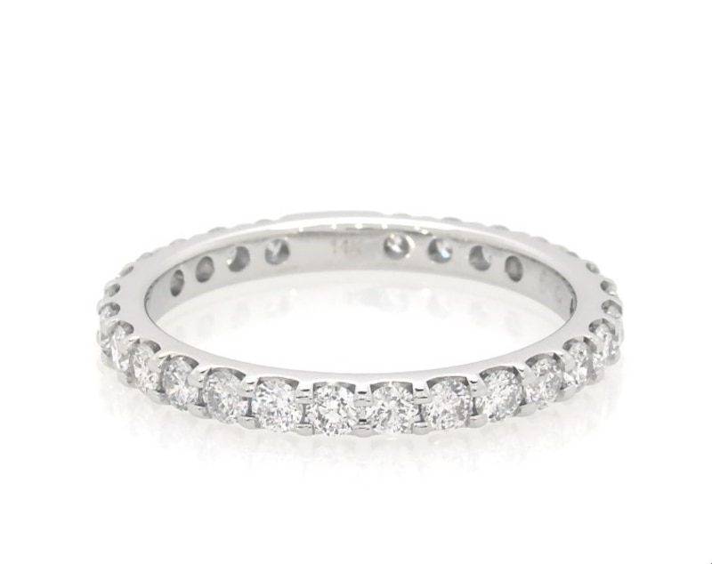 Main Image 1 of Previously Owned Diamond Sizeable Eternity Ring 1 ct tw 14K White Gold