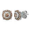 Thumbnail Image 1 of Previously Owned Le Vian Chocolate Diamond Stud Earrings 1/2 ct tw 14K Vanilla Gold