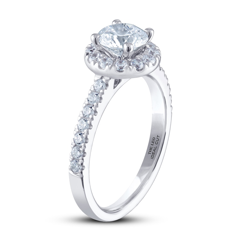 Main Image 2 of Previously Owned THE LEO Ideal Cut Diamond Engagement Ring 1-1/3 ct tw 14K White Gold