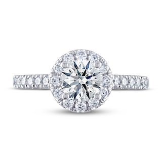 Previously Owned THE LEO Ideal Cut Diamond Engagement Ring 1-1/3 ct tw ...