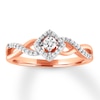 Thumbnail Image 1 of Previously Owned Diamond Fashion Ring 1/5 ct tw 10K Rose Gold