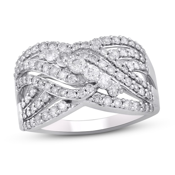Previously Owned Diamond Fashion Ring 1 ct tw Round-cut 10K White Gold