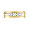 Thumbnail Image 2 of Previously Owned Men's THE LEO Diamond Wedding Band 1 ct tw Round-cut 14K Yellow Gold