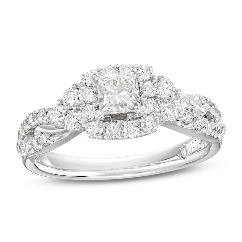 Main Image 1 of Previously Owned THE LEO Diamond Engagement Ring 1-1/8 ct tw Diamonds 14K White Gold