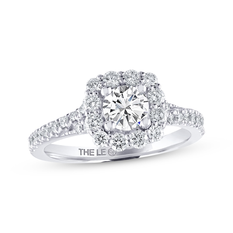 Main Image 1 of Previously Owned THE LEO Diamond Engagement Ring 1-1/6 ct tw Round-cut 14K White Gold