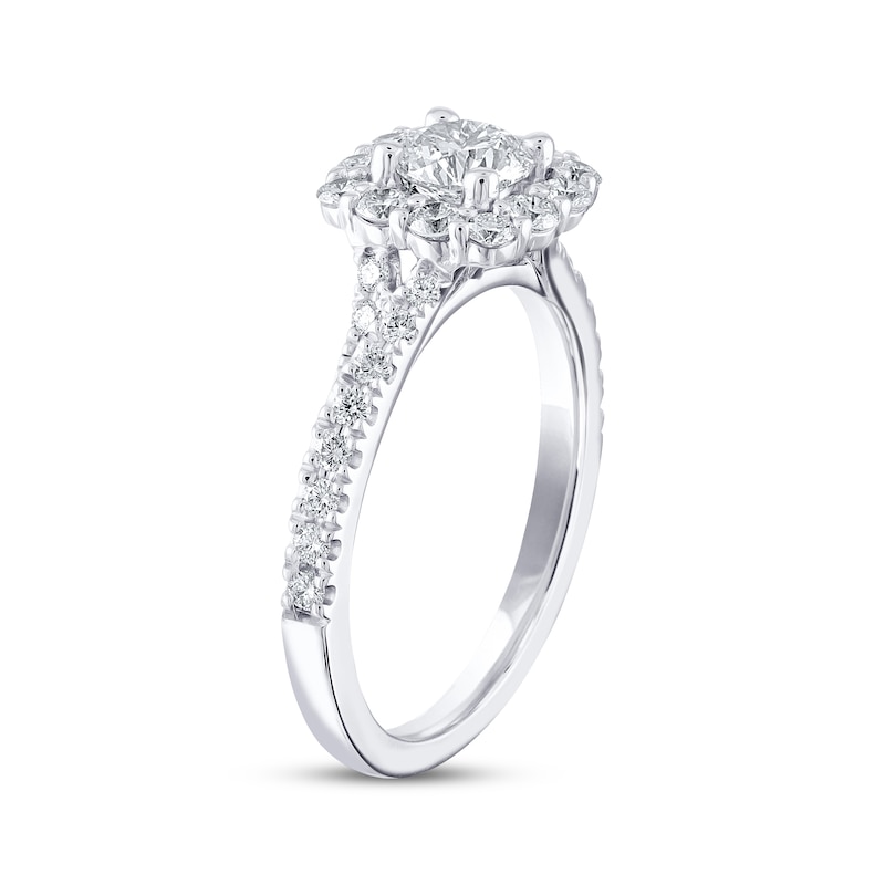 Main Image 2 of Previously Owned THE LEO Diamond Engagement Ring 1-1/6 ct tw Round-cut 14K White Gold