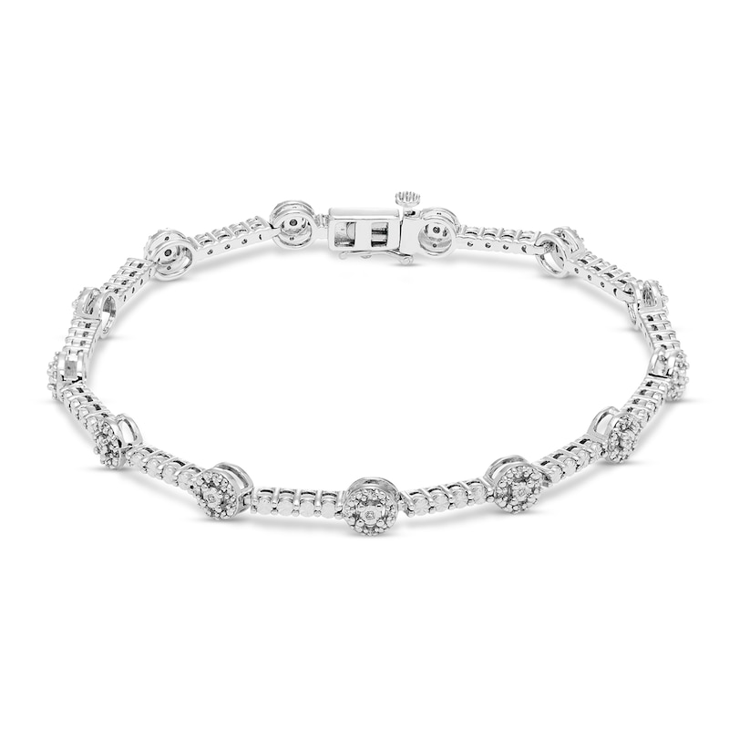 Main Image 1 of Previously Owned Diamond Bracelet 1/5 ct tw Round-cut Sterling Silver