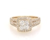 Thumbnail Image 1 of Previously Owned Round-Cut Diamond Cushion Halo Engagement Ring 1-1/3 ct tw 14K Yellow Gold