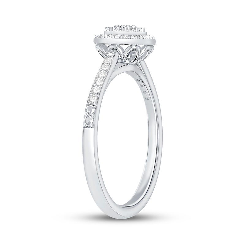 Main Image 2 of Previously Owned Diamond Promise Ring 1/4 ct tw Round-cut 10K White Gold