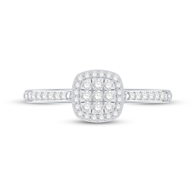 Main Image 3 of Previously Owned Diamond Promise Ring 1/4 ct tw Round-cut 10K White Gold