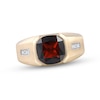 Thumbnail Image 0 of Previously Owned Men's Garnet & Diamond Ring 10K Yellow Gold