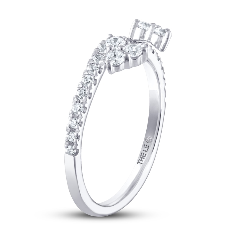 Main Image 2 of Previously Owned THE LEO Diamond Enhancer Ring 1/2 ct tw Round-cut 14K White Gold