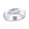 Thumbnail Image 1 of Previously Owned Men's THE LEO Ideal Cut Diamond Wedding Band 1/2 ct tw 14K White Gold