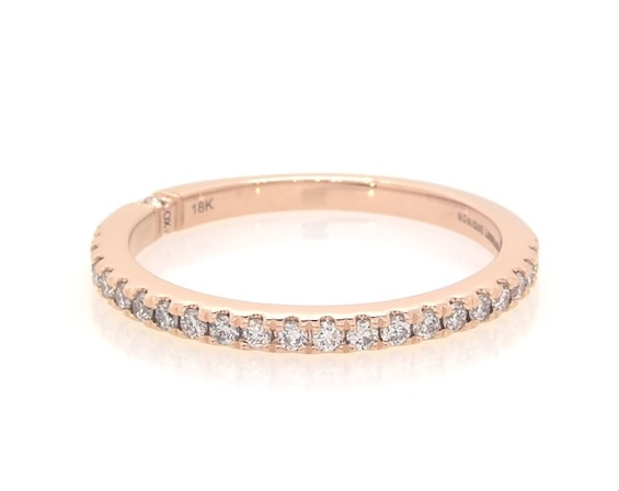 Previously Owned Monique Lhuillier Bliss Diamond Wedding Band 1/4 ct tw Round-cut 18K Rose Gold