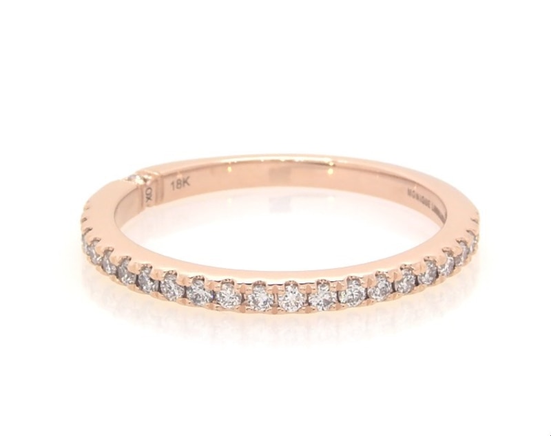 Main Image 1 of Previously Owned Monique Lhuillier Bliss Diamond Wedding Band 1/4 ct tw Round-cut 18K Rose Gold