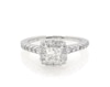 Thumbnail Image 0 of Previously Owned Princess-Cut Diamond Halo Engagement Ring 1-1/6 ct tw 14K White Gold