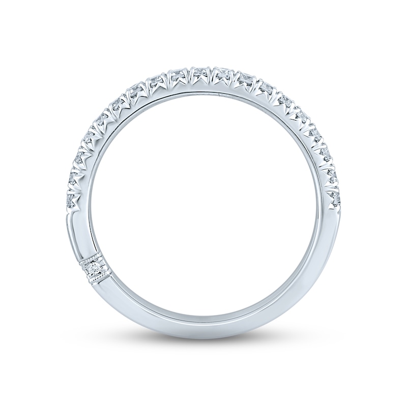 Main Image 4 of Previously Owned Monique Lhuillier Bliss Diamond Wedding Band 1/3 ct tw Round-cut 18K White Gold