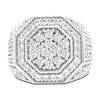 Thumbnail Image 4 of Previously Owned Men's Octogonal Diamond Ring 3 ct tw Round-cut 10K White Gold