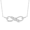 Thumbnail Image 1 of Previously Owned Diamond Infinity Necklace 1/4 ct tw Round-cut 10K White Gold 18&quot;