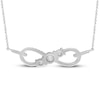 Thumbnail Image 3 of Previously Owned Diamond Infinity Necklace 1/4 ct tw Round-cut 10K White Gold 18&quot;