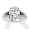 Thumbnail Image 1 of Previously Owned Diamond & Sapphire Engagement Ring 1 ct tw 14K White Gold