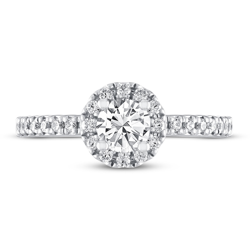 Main Image 3 of Previously Owned THE LEO Diamond Engagement Ring 3/4 ct tw Round-cut 14K White Gold