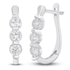 Thumbnail Image 1 of Previously Owned Diamond Hoop Earrings 1/2 ct tw Round-Cut 14K White Gold