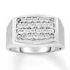 Thumbnail Image 1 of Previously Owned Men's Diamond Ring 1 ct tw Round-cut 10K White Gold