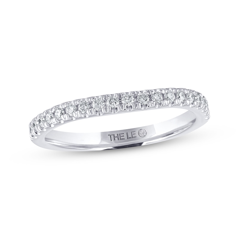 Main Image 1 of Previously Owned THE LEO Diamond Wedding Band 1/4 ct tw Round-cut 14K White Gold