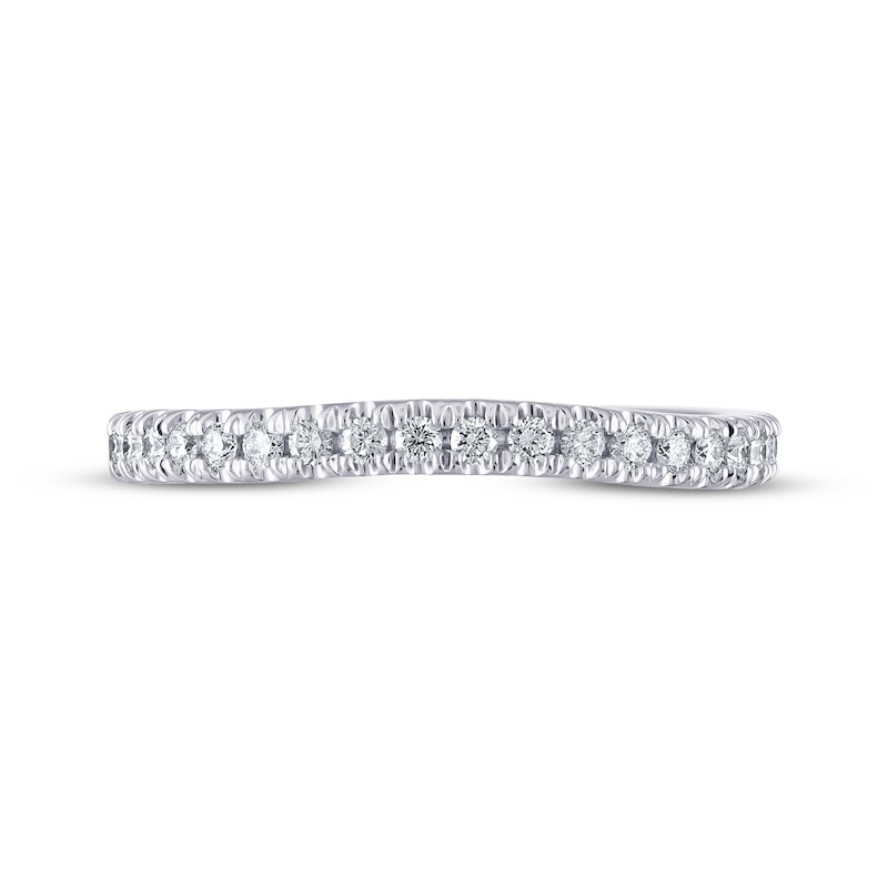 Main Image 3 of Previously Owned THE LEO Diamond Wedding Band 1/4 ct tw Round-cut 14K White Gold