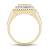 Thumbnail Image 2 of Previously Owned Men's Diamond Double-Square Ring 2-1/2 ct tw Round-cut 10K Yellow Gold