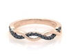 Thumbnail Image 1 of Previously Owned Black Diamond Wedding Band 1/6 ct tw Round-cut 14K Rose Gold