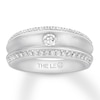 Thumbnail Image 1 of Previously Owned THE LEO Diamond Men's Wedding Band 5/8 ct tw Round 14K White Gold