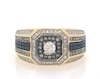 Thumbnail Image 1 of Previously Owned Men's Black, Brown & White Diamond Ring 7/8 ct tw 10K Yellow Gold