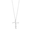 Thumbnail Image 0 of Previously Owned Hallmark Diamonds Cross Necklace 1/10 ct tw Sterling Silver 18"