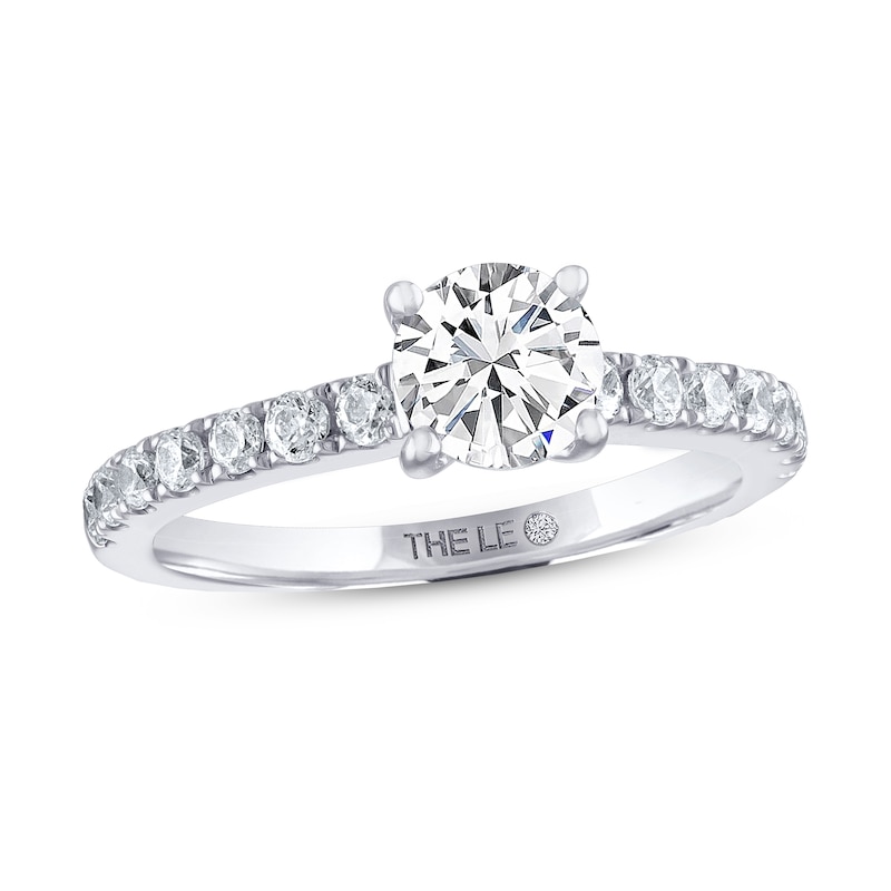 Main Image 1 of Previously Owned THE LEO Diamond Engagement Ring 1-1/8 ct tw Round-cut 14K White Gold