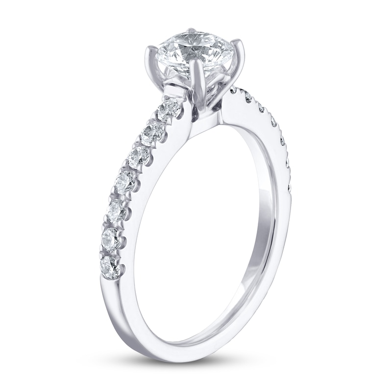 Main Image 2 of Previously Owned THE LEO Diamond Engagement Ring 1-1/8 ct tw Round-cut 14K White Gold