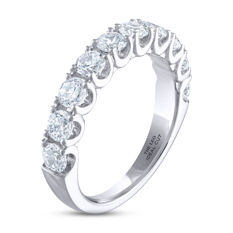 Main Image 2 of Previously Owned THE LEO Ideal Cut Diamond Anniversary Ring 1-1/2 ct tw 14K White Gold