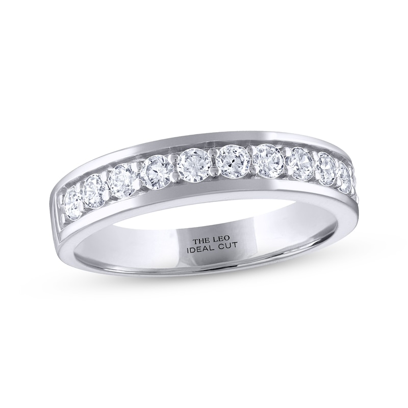 Main Image 1 of Previously Owned Men's THE LEO Ideal Cut Diamond Wedding Band 3/4 ct tw 14K White Gold