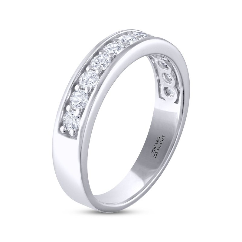 Main Image 2 of Previously Owned Men's THE LEO Ideal Cut Diamond Wedding Band 3/4 ct tw 14K White Gold