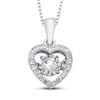 Thumbnail Image 1 of Previously Owned Unstoppable Love Diamond Heart Necklace 1/4 ct tw Sterling Silver 18&quot;