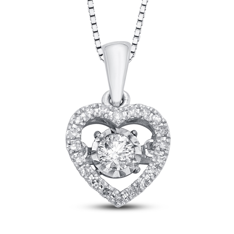 Main Image 1 of Previously Owned Unstoppable Love Diamond Heart Necklace 1/4 ct tw Sterling Silver 18&quot;