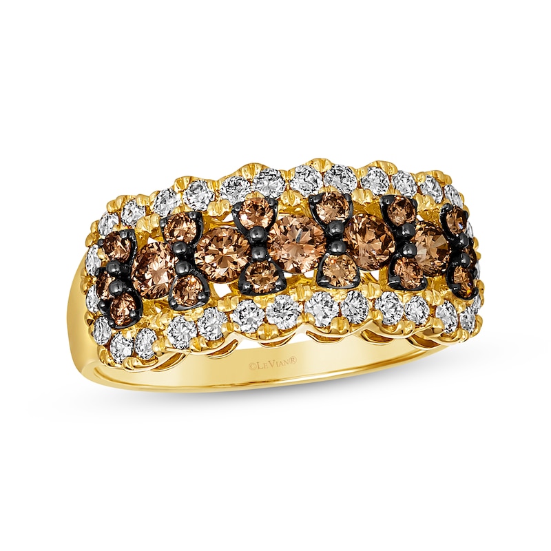 Main Image 1 of Previously Owned Le Vian Chocolate Waterfall Diamond Ring 1-1/5 ct tw 14K Honey Gold