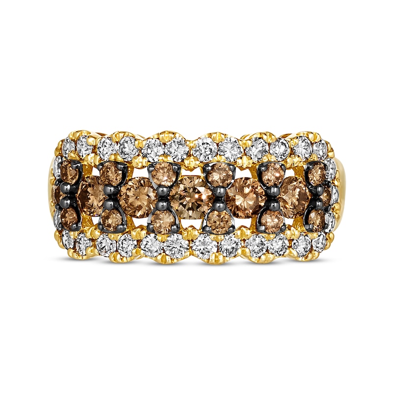 Main Image 4 of Previously Owned Le Vian Chocolate Waterfall Diamond Ring 1-1/5 ct tw 14K Honey Gold