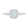 Thumbnail Image 3 of Previously Owned THE LEO First Light Diamond Engagement Ring 1/2 ct tw Princess/Round 14K White Gold