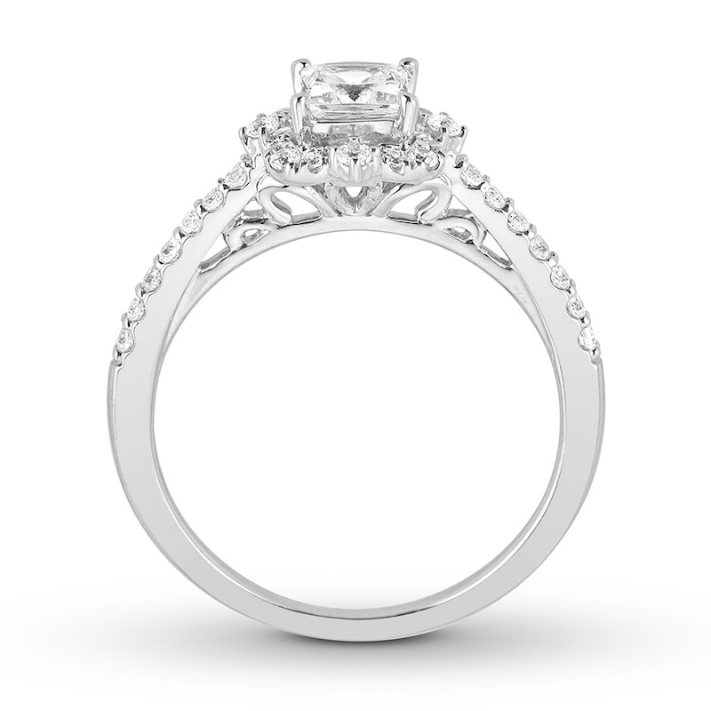 Main Image 2 of Previously Owned Princess-cut Diamond Engagement Ring 3/4 ct tw 14K White Gold