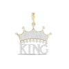 Thumbnail Image 0 of Previously Owned Men's Diamond "King" Crown Charm 1/3 ct tw Round-cut 10K Yellow Gold