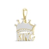 Thumbnail Image 1 of Previously Owned Men's Diamond "King" Crown Charm 1/3 ct tw Round-cut 10K Yellow Gold