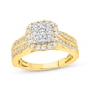 Thumbnail Image 1 of Previously Owned Multi-Diamond Center Engagement Ring 1 ct tw Round-cut 10K Two-Tone Gold